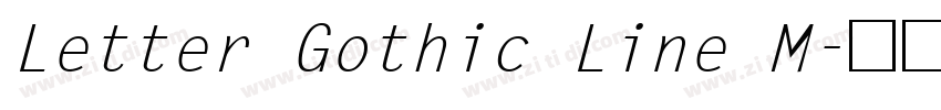 Letter Gothic Line M字体转换